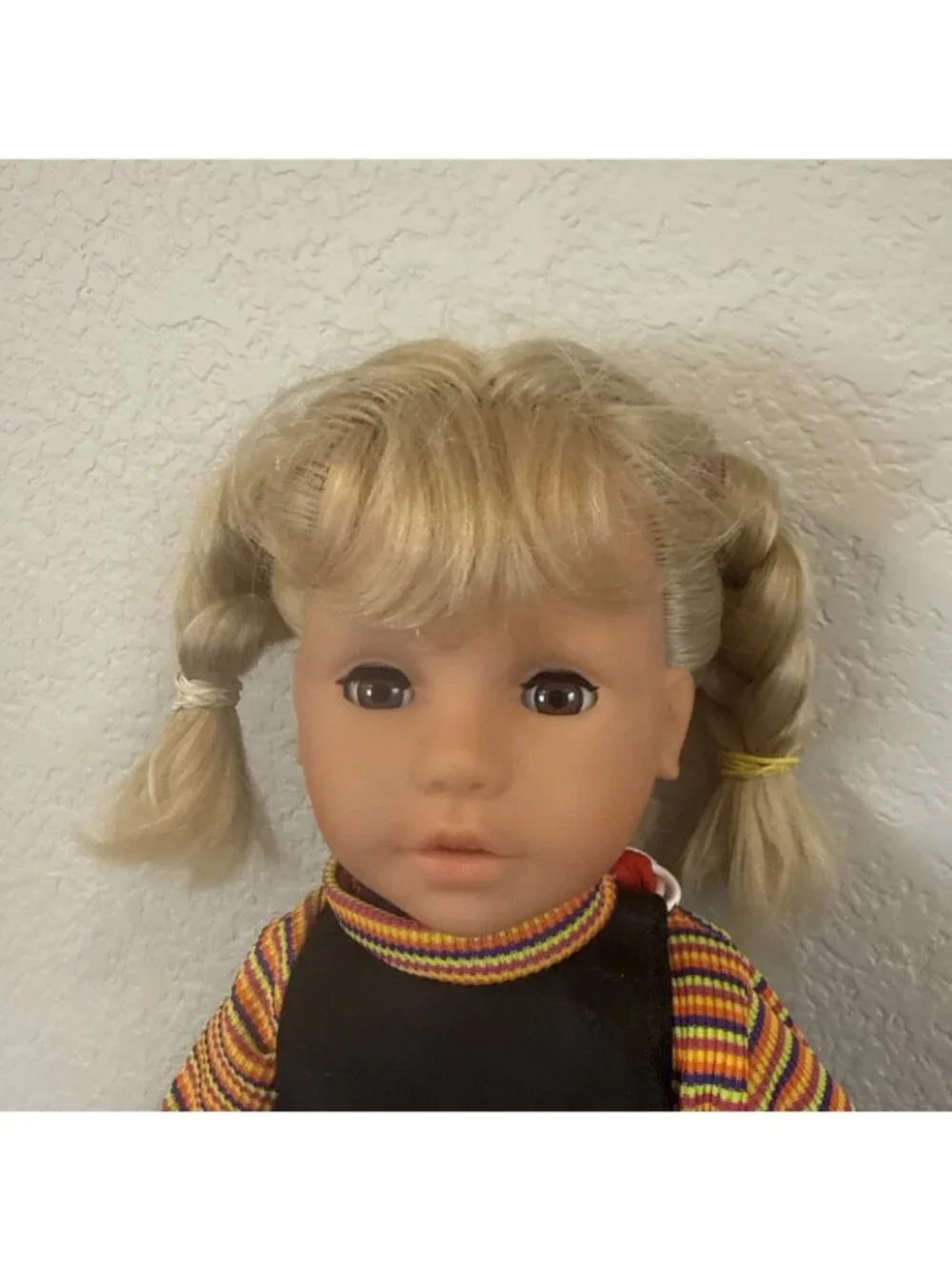 Vintage 1997 Max Zapf Doll 17”Vinyl Blonde Hair Brown Eyes